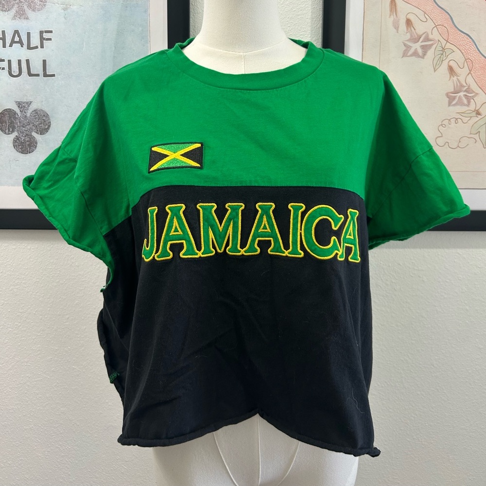 Jamaica Vintage T-Shirt - Green and Black